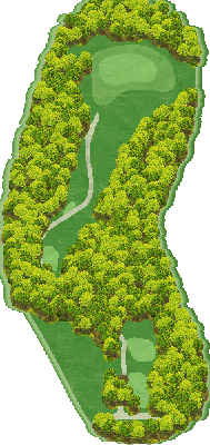 岐阜スプリングゴルフクラブ OUT3番ホール コース図