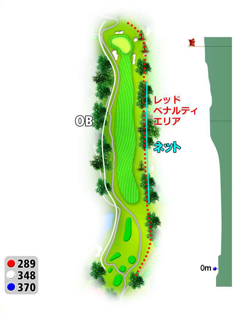 東海カントリークラブ IN10番ホール コース図