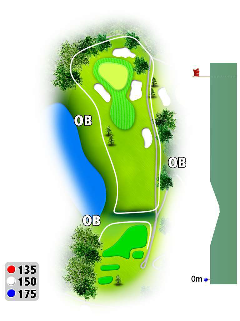 東海カントリークラブ IN11番ホール コース図