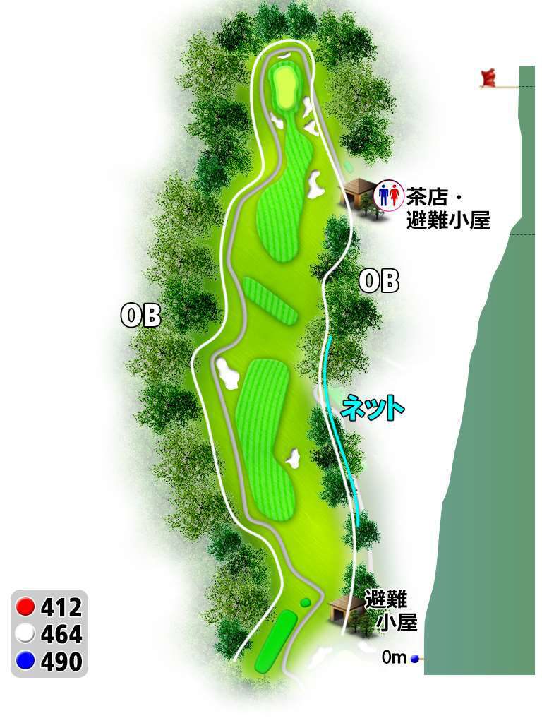 東海カントリークラブ OUT5番ホール コース図
