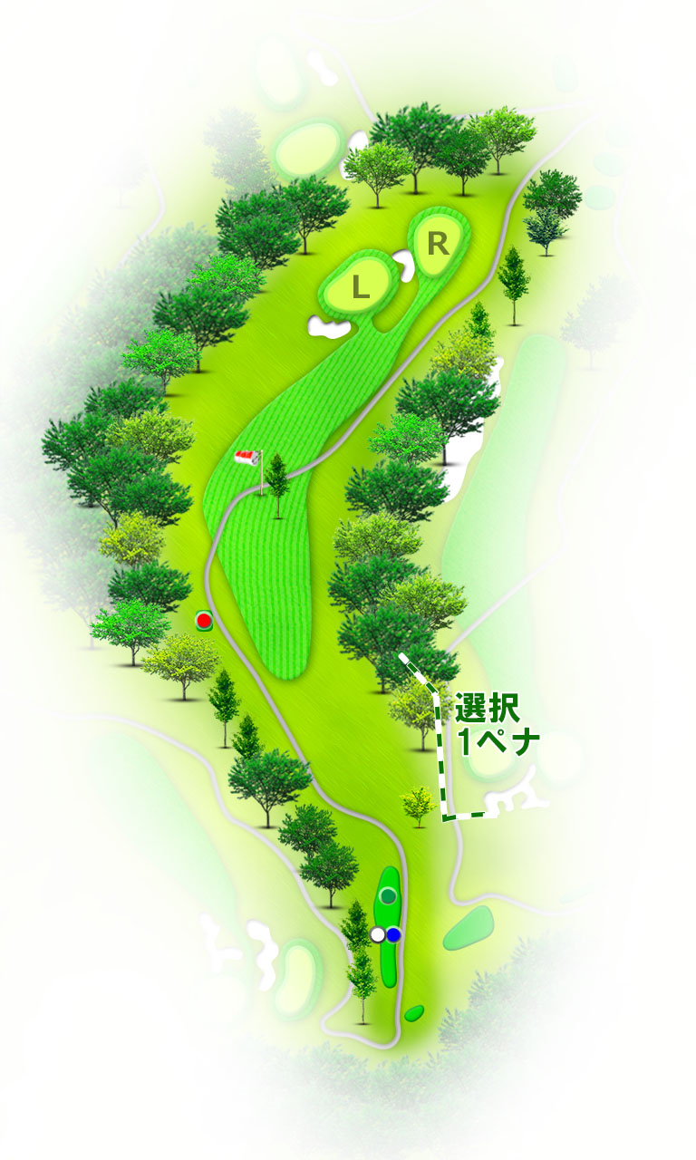 ノーザンカントリークラブ 赤城ゴルフ場 中7番ホール コース図