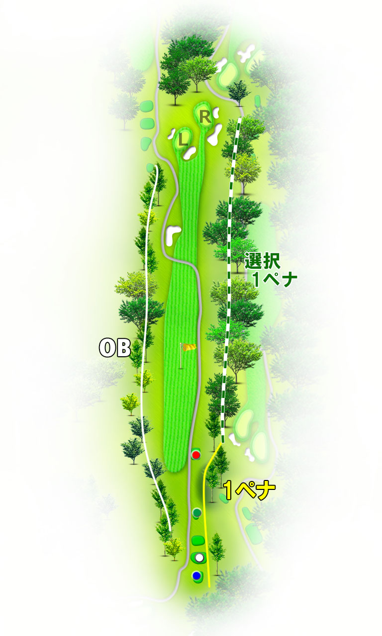 ノーザンカントリークラブ 赤城ゴルフ場 北2番ホール コース図