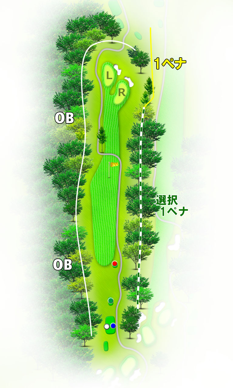 ノーザンカントリークラブ 赤城ゴルフ場 北6番ホール コース図