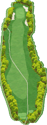 赤穂カンツリークラブ OUT1番ホール コース図