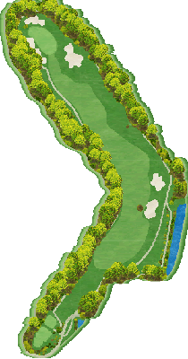 勝山御所カントリークラブ（福岡県） OUT8番ホール コース図