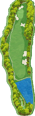 勝山御所カントリークラブ（福岡県） OUT9番ホール コース図