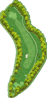 よみうりゴルフウエストコース OUT4番ホール コース図