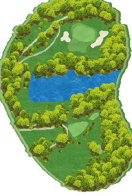 グリーンヒルカントリークラブ OUT2番ホール コース図