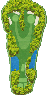 船橋カントリークラブ OUT3番ホール コース図