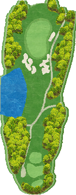 レオマ高原ゴルフ倶楽部 IN8番ホール コース図