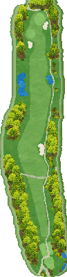 ＴＯＳＨＩＮ さくら Ｈｉｌｌｓ Ｇｏｌｆ Ｃｌｕｂ（トーシンさくらヒルズゴルフクラブ） 桜コース1番ホール コース図
