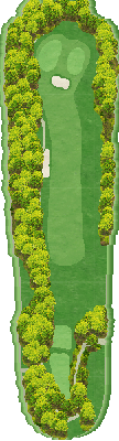 ＴＯＳＨＩＮ さくら Ｈｉｌｌｓ Ｇｏｌｆ Ｃｌｕｂ（トーシンさくらヒルズゴルフクラブ） 椿コース1番ホール コース図