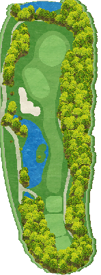 ＴＯＳＨＩＮ さくら Ｈｉｌｌｓ Ｇｏｌｆ Ｃｌｕｂ（トーシンさくらヒルズゴルフクラブ） 椿コース2番ホール コース図