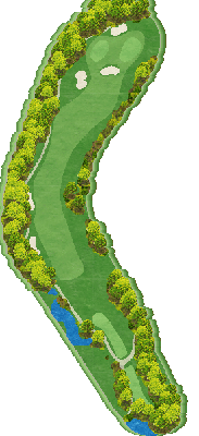 ＴＯＳＨＩＮ さくら Ｈｉｌｌｓ Ｇｏｌｆ Ｃｌｕｂ（トーシンさくらヒルズゴルフクラブ） 椿コース3番ホール コース図