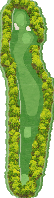 ＴＯＳＨＩＮ さくら Ｈｉｌｌｓ Ｇｏｌｆ Ｃｌｕｂ（トーシンさくらヒルズゴルフクラブ） 椿コース4番ホール コース図