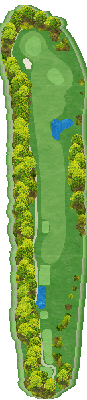 ＴＯＳＨＩＮ さくら Ｈｉｌｌｓ Ｇｏｌｆ Ｃｌｕｂ（トーシンさくらヒルズゴルフクラブ） 椿コース5番ホール コース図
