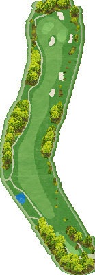 ＴＯＳＨＩＮ さくら Ｈｉｌｌｓ Ｇｏｌｆ Ｃｌｕｂ（トーシンさくらヒルズゴルフクラブ） 椿コース6番ホール コース図