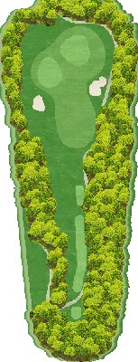 ＴＯＳＨＩＮ さくら Ｈｉｌｌｓ Ｇｏｌｆ Ｃｌｕｂ（トーシンさくらヒルズゴルフクラブ） 椿コース8番ホール コース図