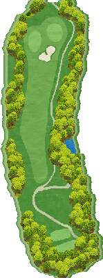 ＴＯＳＨＩＮ さくら Ｈｉｌｌｓ Ｇｏｌｆ Ｃｌｕｂ（トーシンさくらヒルズゴルフクラブ） 椿コース9番ホール コース図