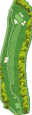 新釧路ゴルフ倶楽部 OUT6番ホール コース図