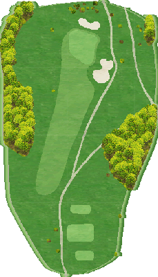 新釧路ゴルフ倶楽部 OUT8番ホール コース図