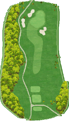 新釧路ゴルフ倶楽部 IN11番ホール コース図