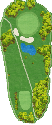 富谷パブリックコース OUT9番ホール コース図