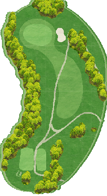 富谷パブリックコース IN15番ホール コース図
