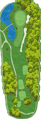 みちのく古都カントリークラブ OUT8番ホール コース図