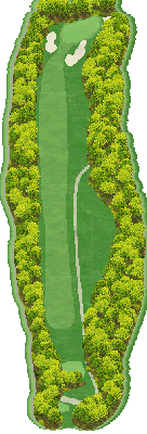 船戸山ゴルフクラブ OUT1番ホール コース図