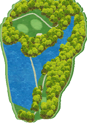 船戸山ゴルフクラブ OUT2番ホール コース図