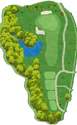 シプレカントリークラブ OUT3番ホール コース図