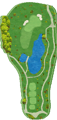 シプレカントリークラブ OUT8番ホール コース図