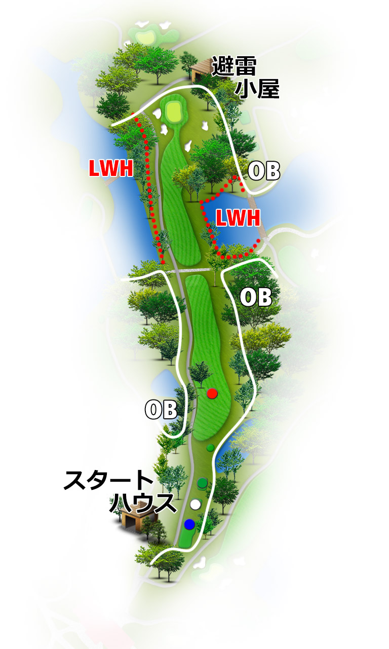 播州東洋ゴルフ倶楽部 IN10番ホール コース図