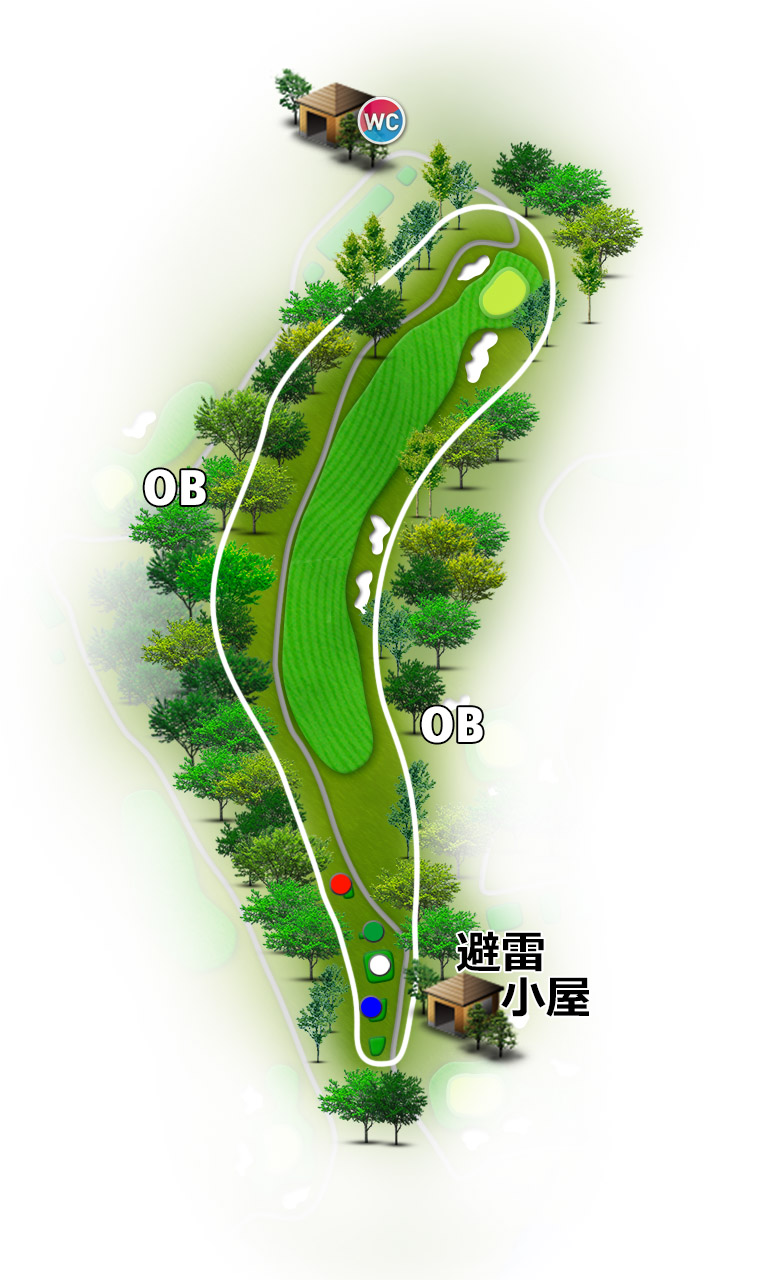 播州東洋ゴルフ倶楽部 IN11番ホール コース図
