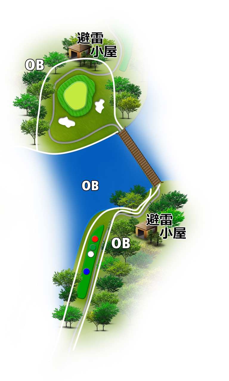 播州東洋ゴルフ倶楽部 IN17番ホール コース図