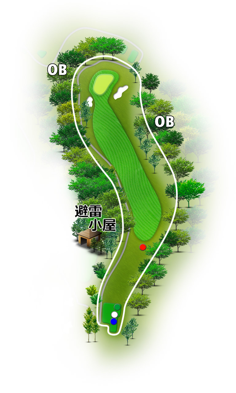 播州東洋ゴルフ倶楽部 OUT4番ホール コース図