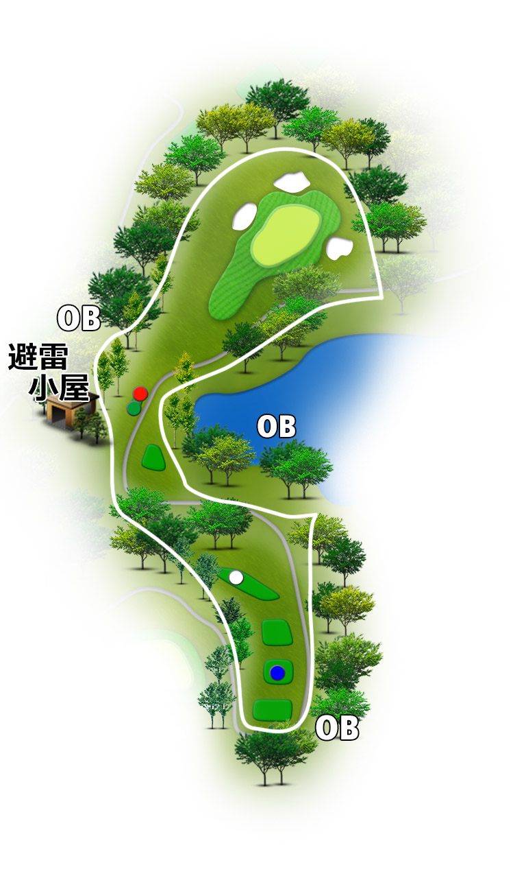 播州東洋ゴルフ倶楽部 OUT5番ホール コース図