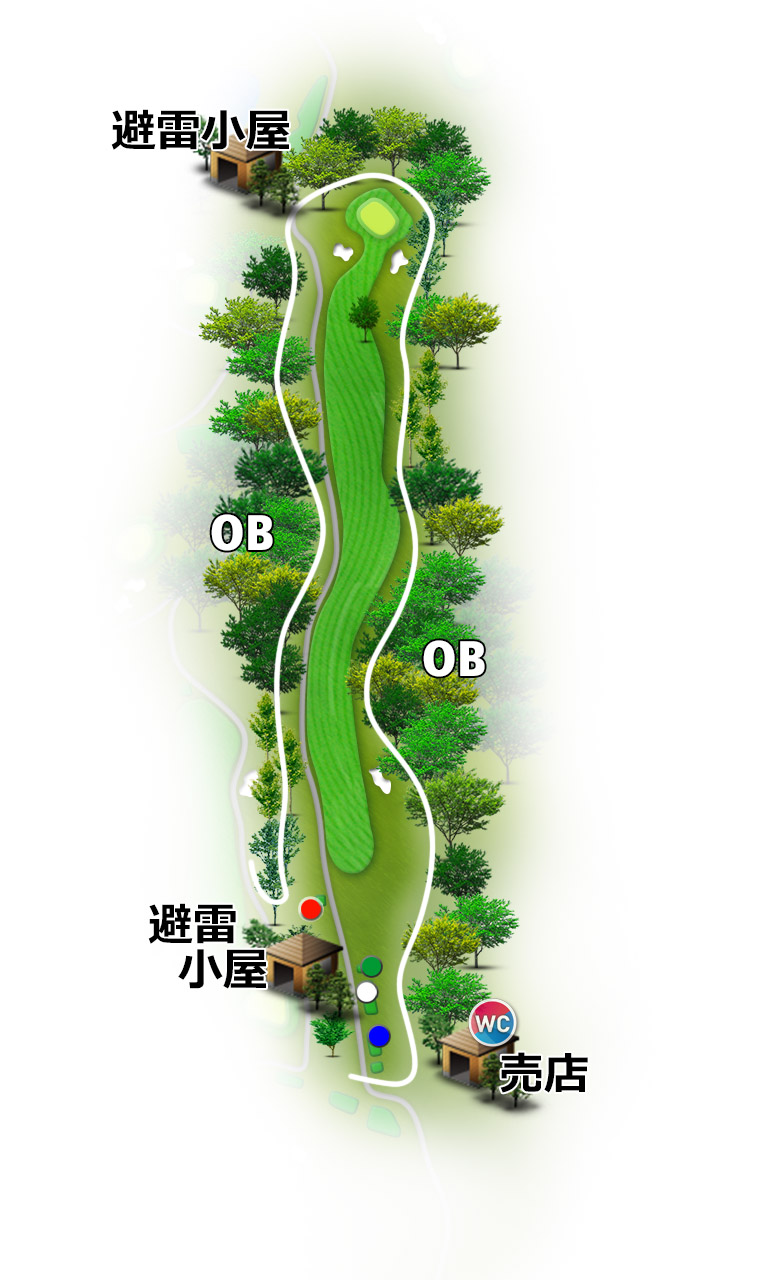 播州東洋ゴルフ倶楽部 OUT6番ホール コース図