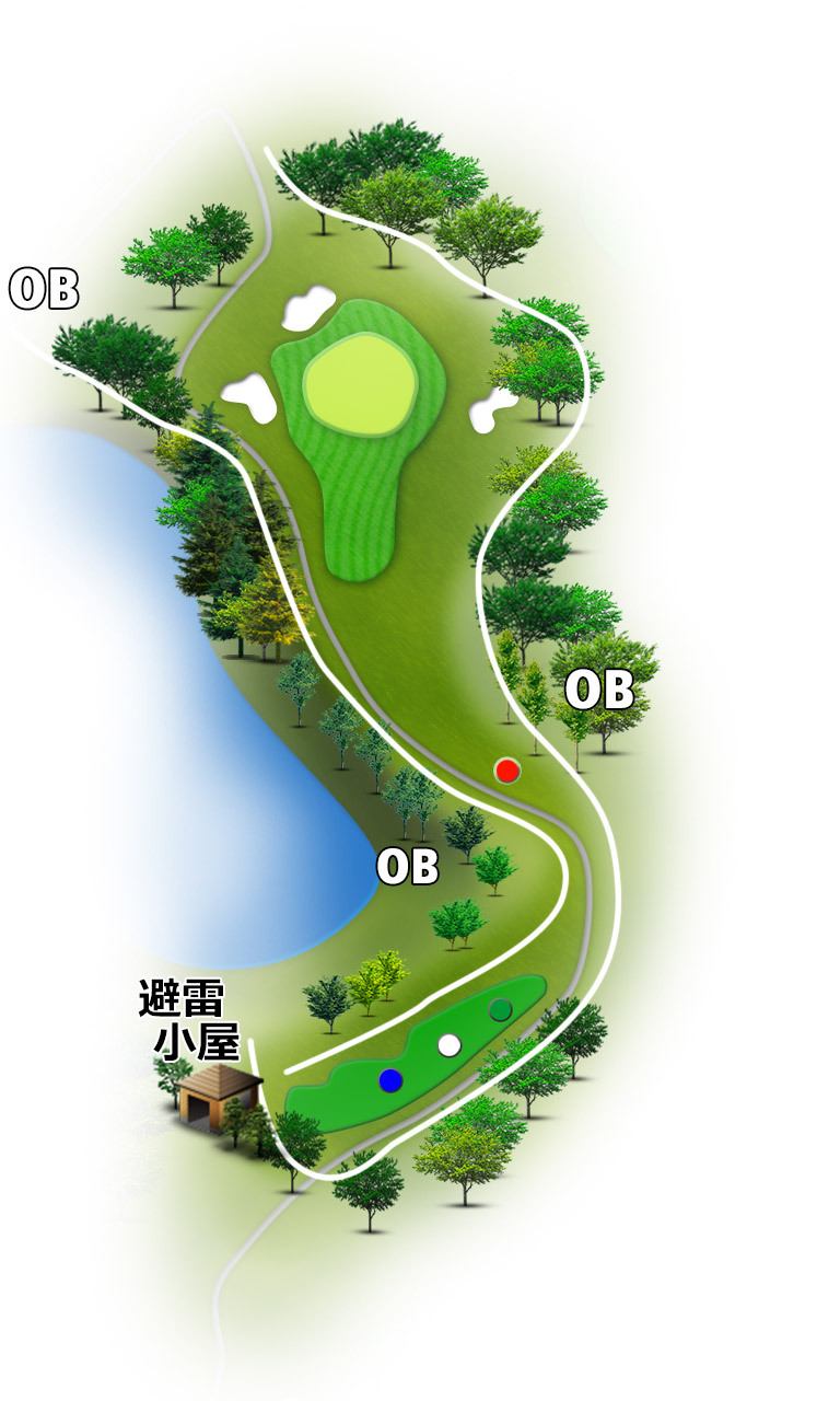 播州東洋ゴルフ倶楽部 OUT7番ホール コース図