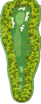 妙見富士カントリークラブ OUT5番ホール コース図