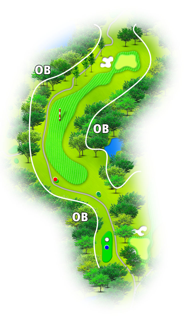 藤原ゴルフクラブ 中コース7番ホール コース図