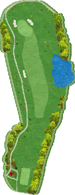 シャトレーゼカントリークラブ小海 OUT1番ホール コース図