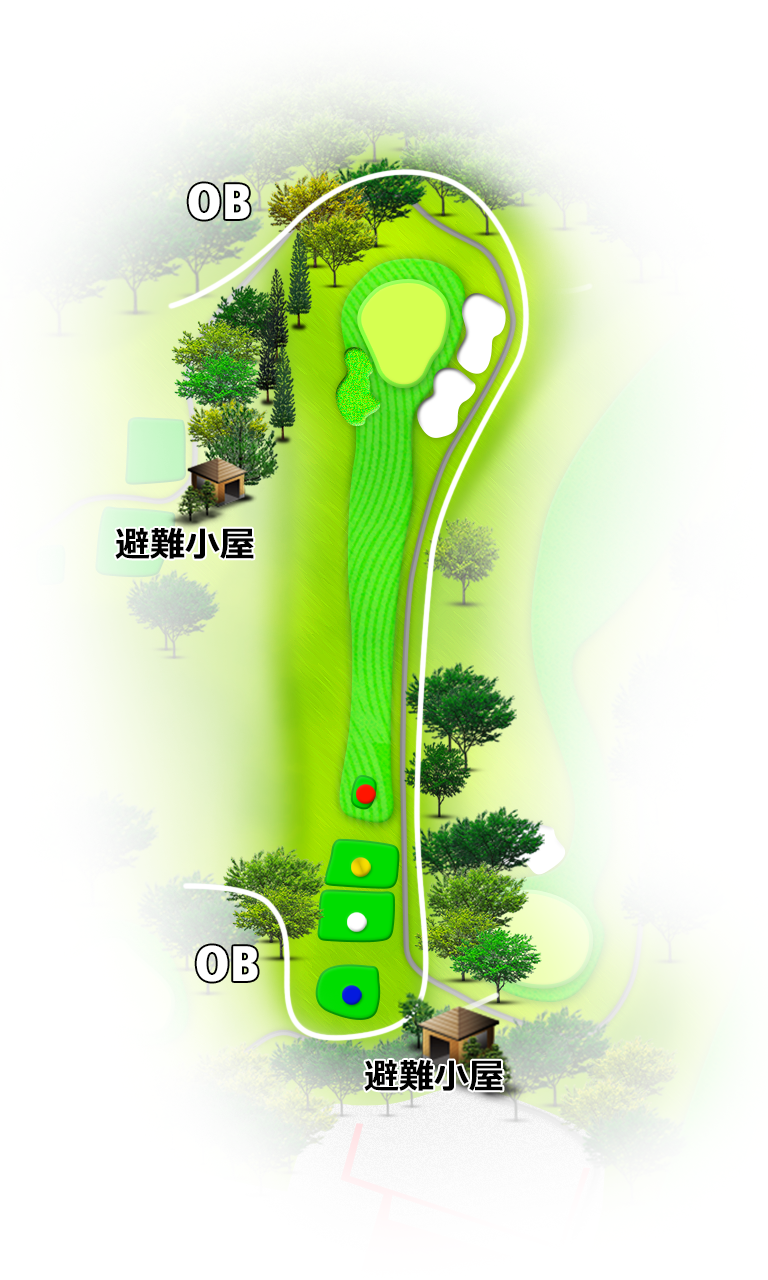 沖縄カントリークラブ IN12番ホール コース図