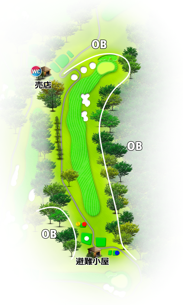 沖縄カントリークラブ IN13番ホール コース図