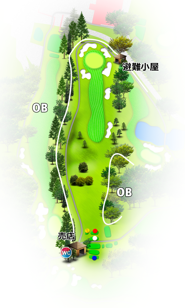 沖縄カントリークラブ OUT5番ホール コース図