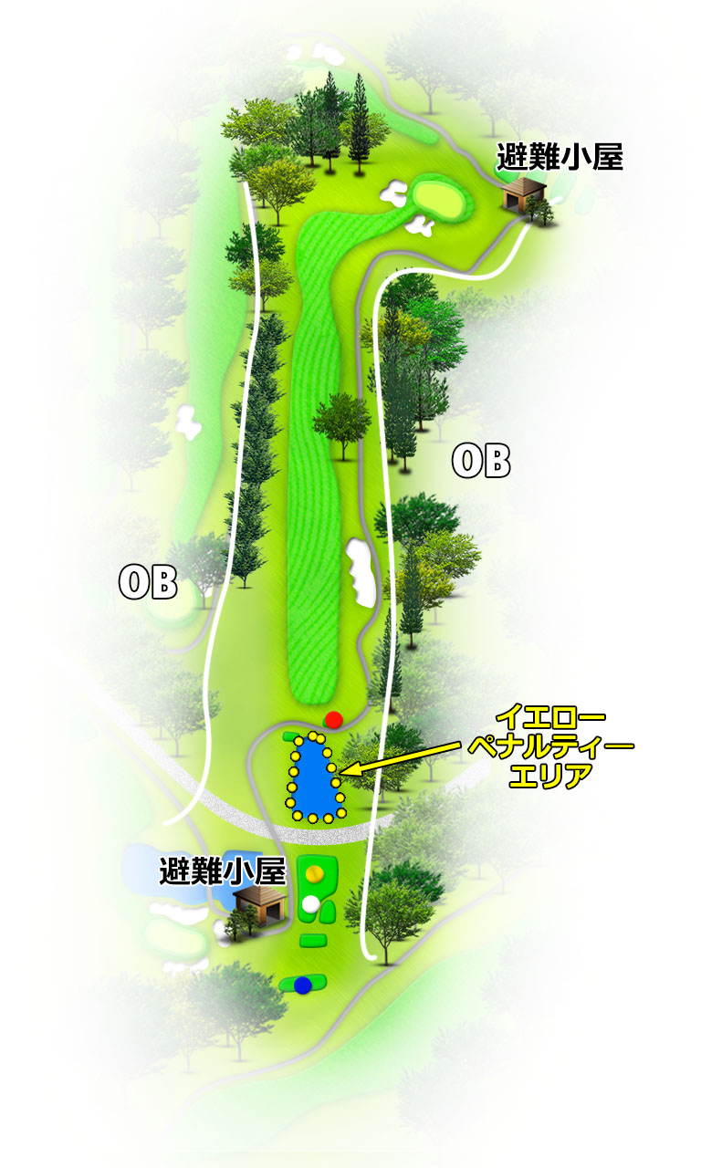 沖縄カントリークラブ OUT7番ホール コース図