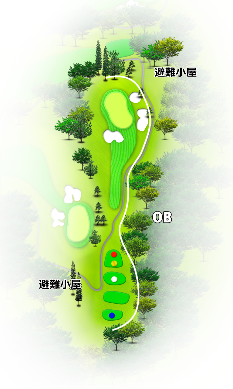 沖縄カントリークラブ OUT8番ホール コース図