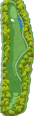 チェリーゴルフときわ台コース OUT4番ホール コース図