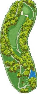 チェリーゴルフときわ台コース OUT9番ホール コース図